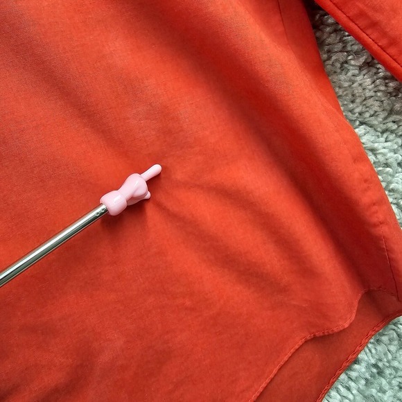 High Country Shirt Mens Medium Orange Western Pearl Snap Cowboy Rodeo Ranchwear‎ - Picture 5 of 13